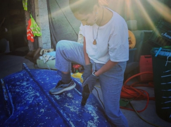 4. preparing boat till sunset