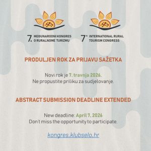 Produljen rok za prijavu sažetaka za 7. međunarodni kongres o ruralnome turizmu
