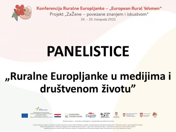 Panelistice panela “Ruralne Europljanke u medijima i društvenom životu” - “Ruralne Europljanke - European Rural Women”
